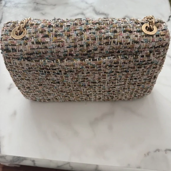 Kate Spade Outlet Tweed Shoulder Bag | Turn Lock | Chain Strap - Picture 5 of 5